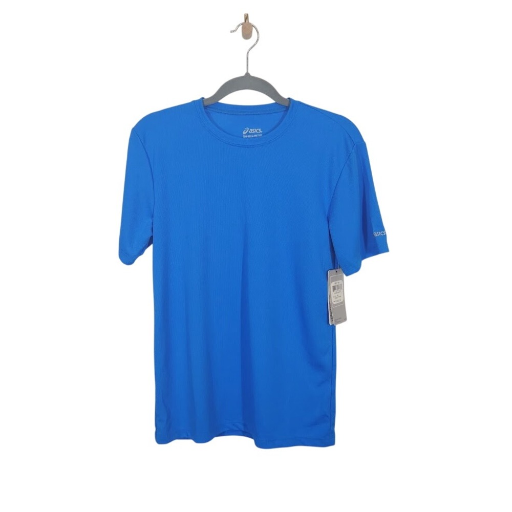Asics Men's‎ Blue Short Sleeve Athletic T-Shirt Activewear Gym Training